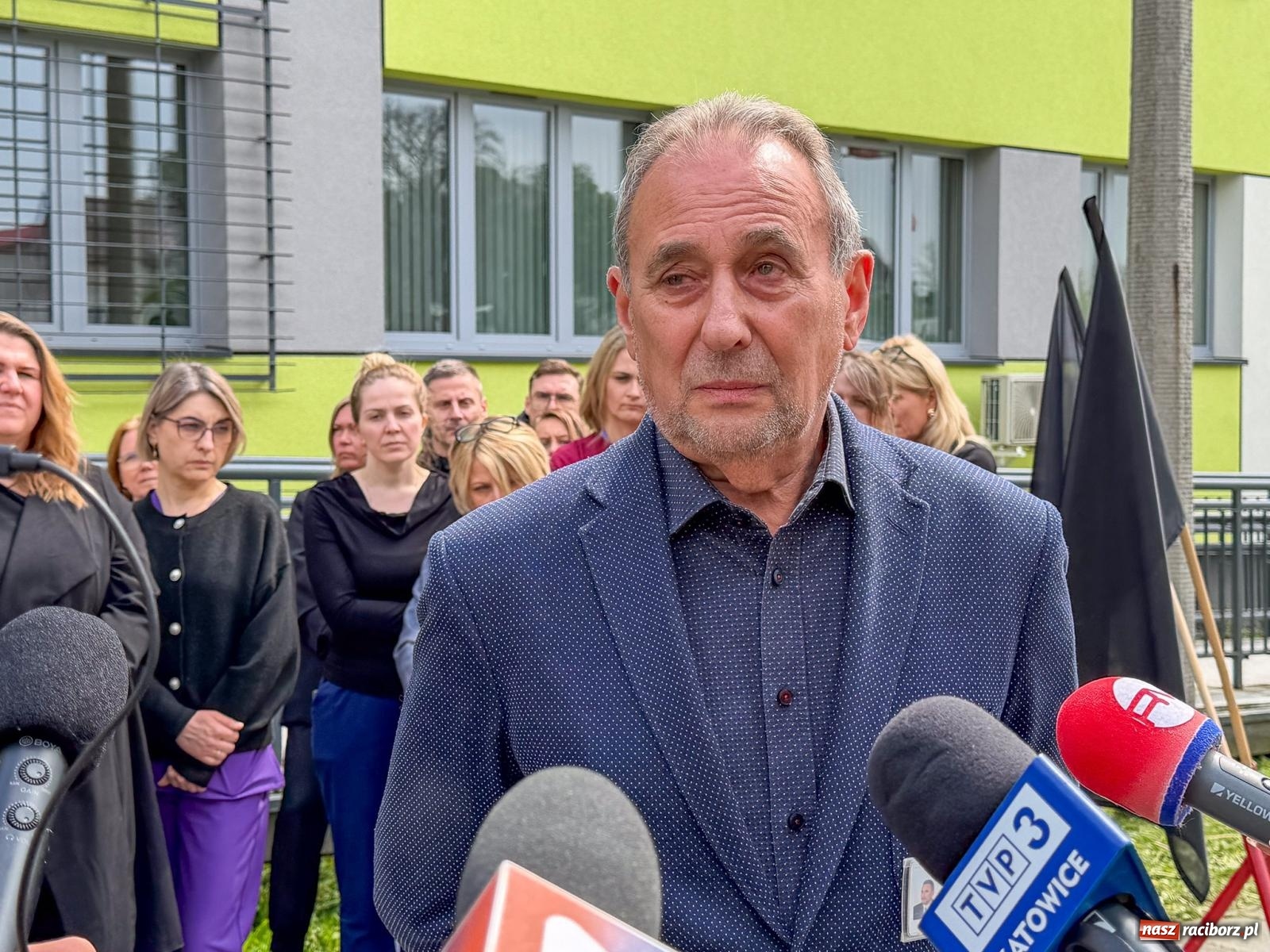 Zdjęcie w galerii na portalu naszraciborz.pl: Czarny tydzień – szpital w Raciborzu przyłączył się do ogólnopolskiego protestu [WIDEO] wiadomości z regionu