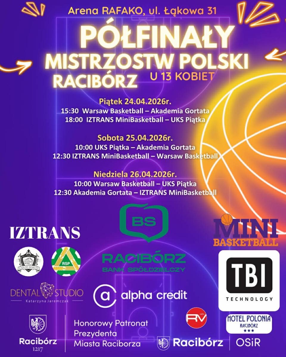 Zdjęcie w galerii na portalu naszraciborz.pl: Racibórz stolicą młodzieżowej koszykówki. Półfinały Mistrzostw Polski U13 kobiet już w ten weekend! wiadomości z regionu