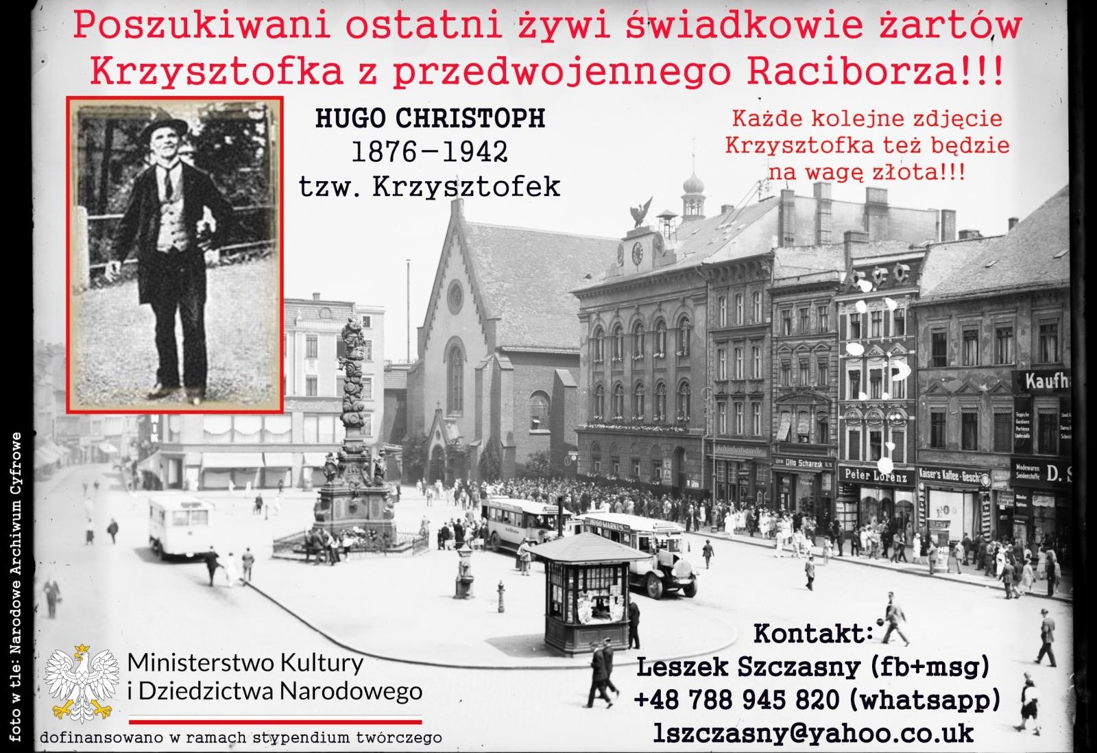 Zdjęcie w galerii na portalu naszraciborz.pl: Leszek Szczasny poszukuje świadków żartów Krzysztofka z Raciborza wiadomości z regionu