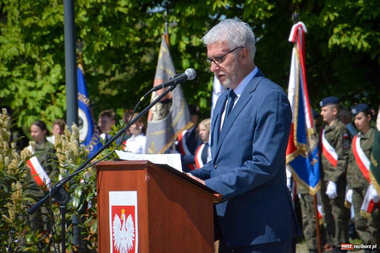 Zdjęcie w galerii na portalu naszraciborz.pl: Obchody Święta Narodowego Trzeciego Maja w Raciborzu [FOTO i WIDEO] wiadomości z regionu