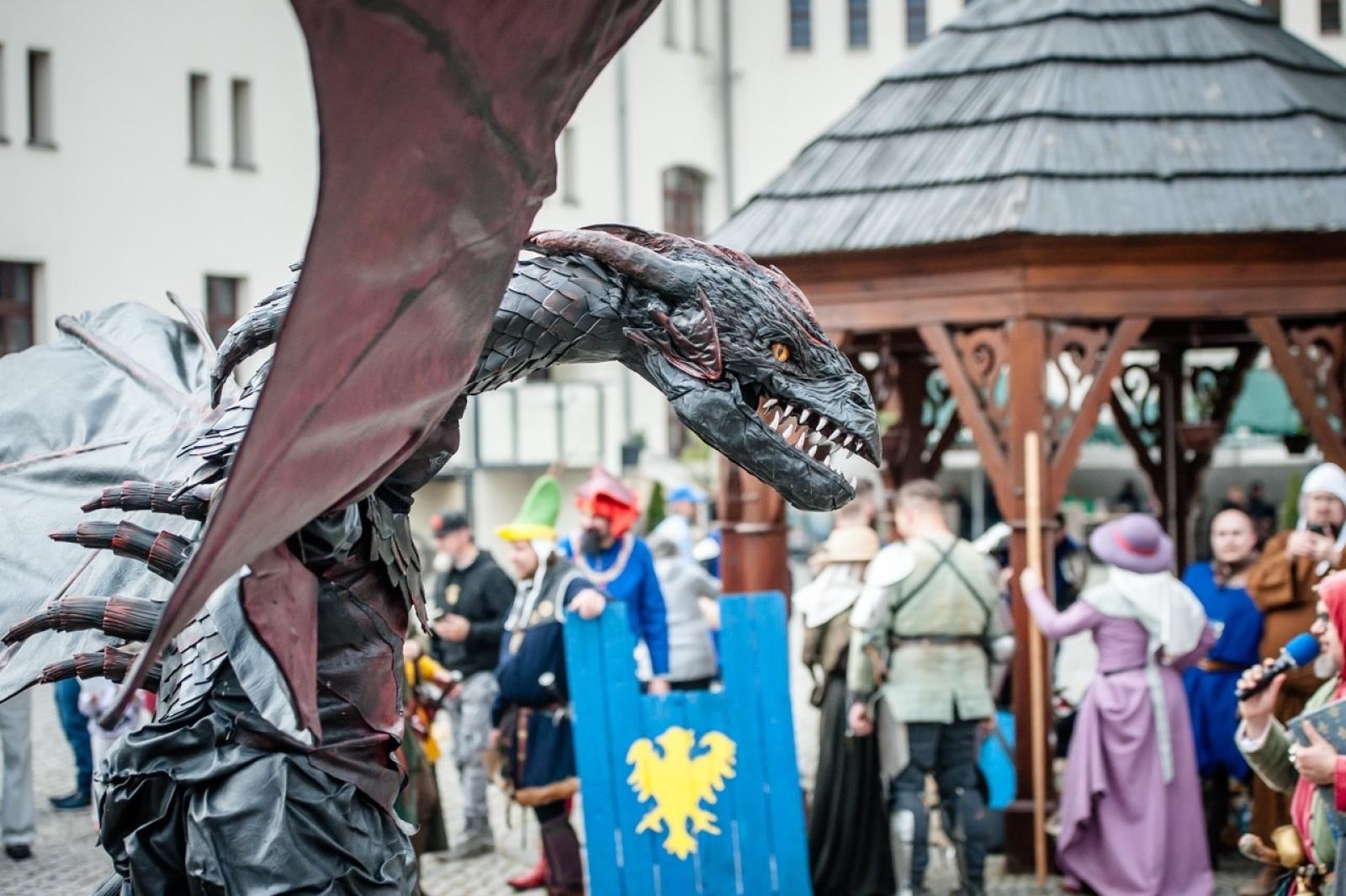 Zdjęcie w galerii na portalu naszraciborz.pl: II Festiwal Średniowieczny na Zamku Piastowskim - walki rycerskie, smok i teatry ognia [FOTO i WIDEO] wiadomości z regionu