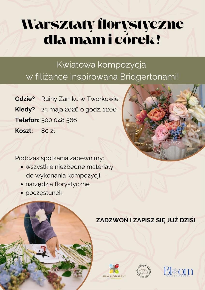 Zdjęcie w galerii na portalu naszraciborz.pl: Florystyczne warsztaty dla mam i córek w ruinach zamku w Tworkowie wiadomości z regionu