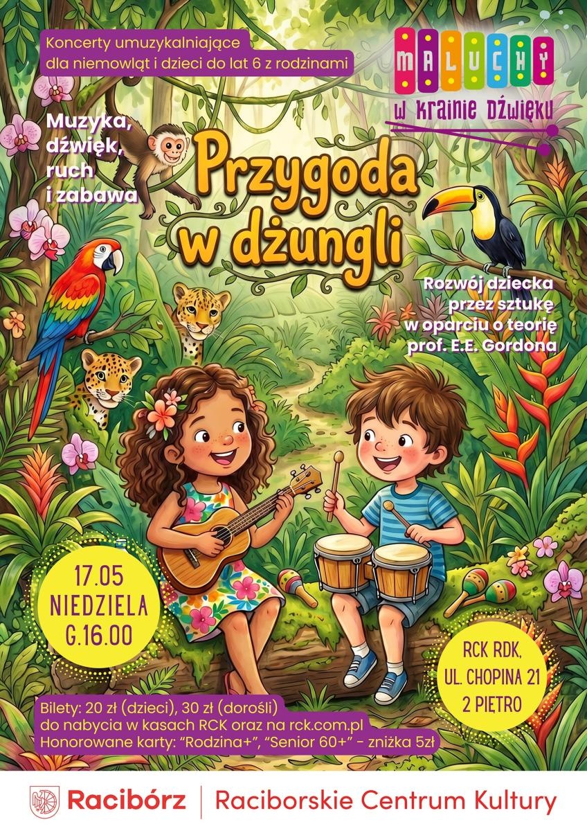 Zdjęcie w galerii na portalu naszraciborz.pl: Maluchy w krainie dźwięku zapraszają na PRZYGODĘ W DŻUNGLI wiadomości z regionu