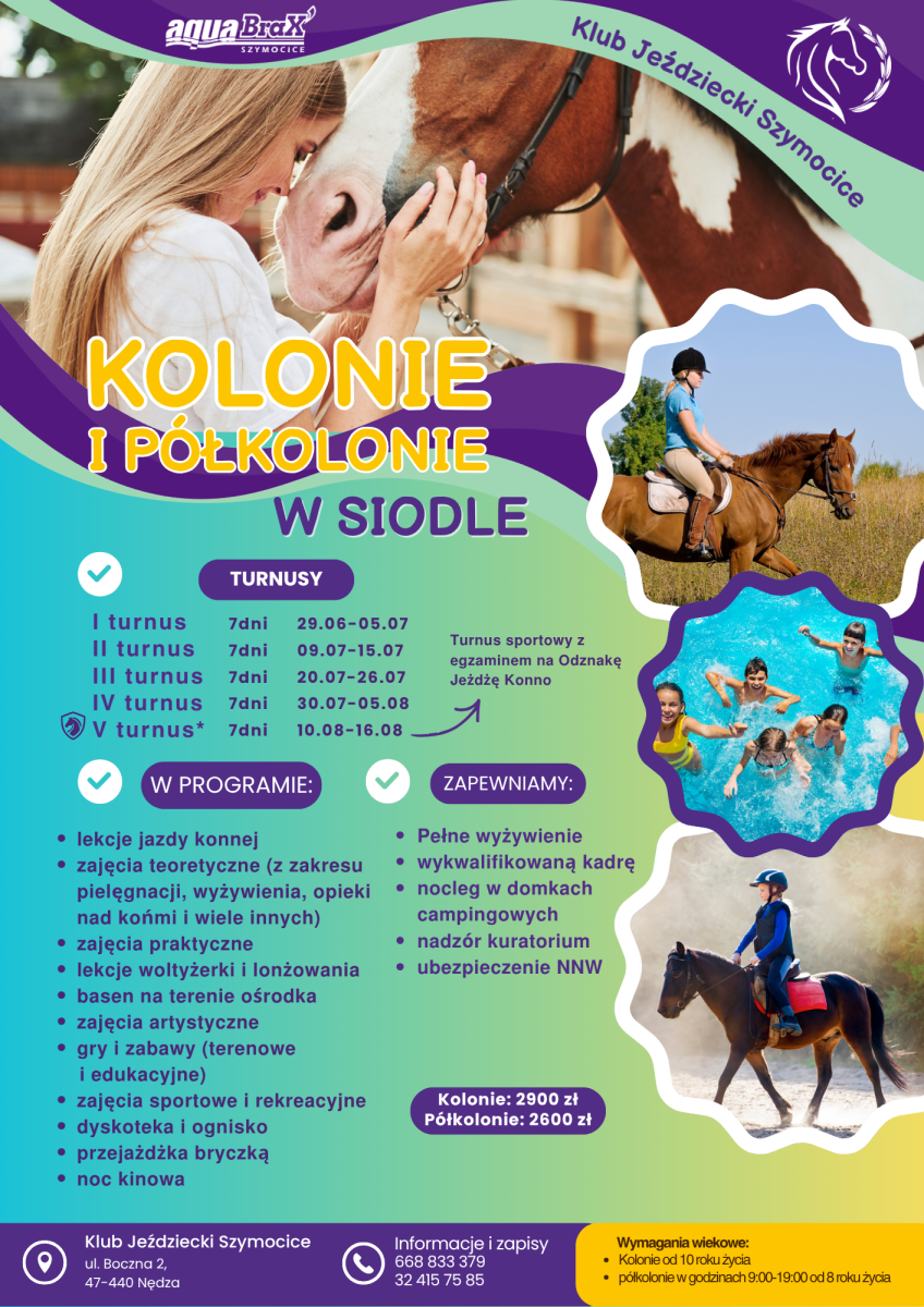 Zdjęcie w galerii na portalu naszraciborz.pl: Kolonie w siodle. Klub Jeździecki Szymocice – wakacje, które rozwijają pasję i charakter wiadomości z regionu
