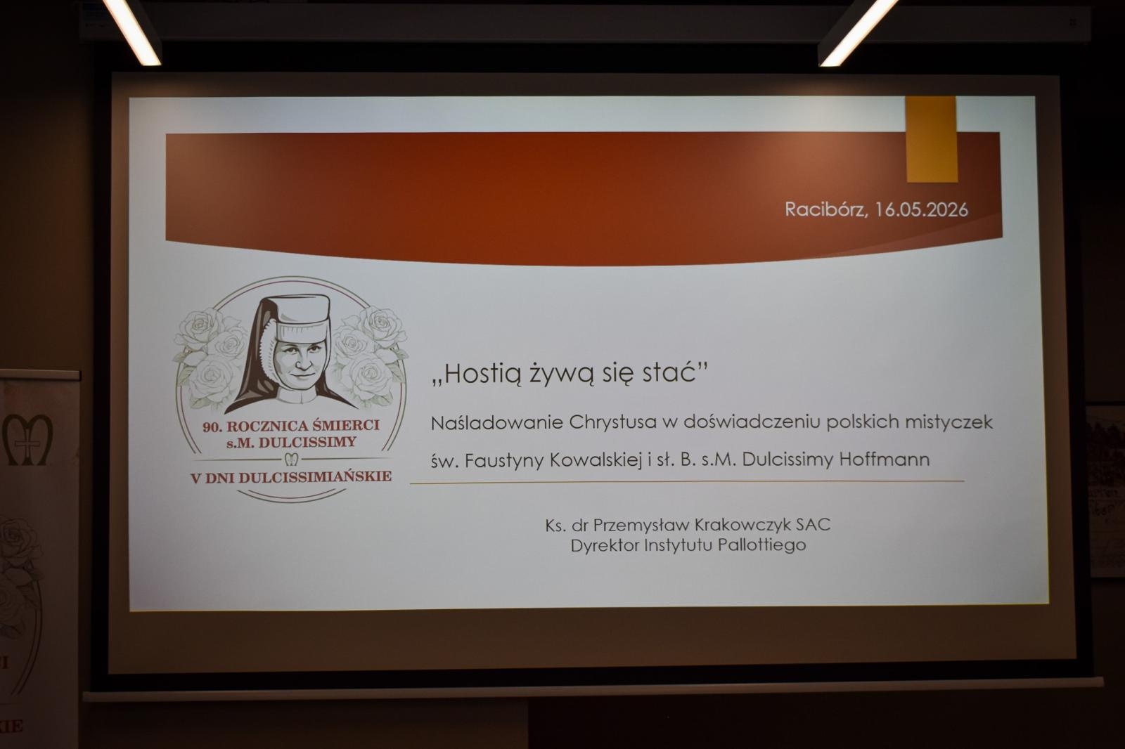 Zdjęcie w galerii na portalu naszraciborz.pl: V Dni Dulcissimiańskie w Raciborzu. Duchowość, nauka i pamięć o siostrze Marii Dulcissimie Hoffmann wiadomości z regionu