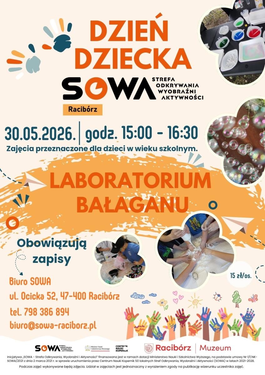 Zdjęcie w galerii na portalu naszraciborz.pl: Dzień Dziecka w SOWA Racibórz. Laboratorium Bałaganu pełne eksperymentów i zabawy wiadomości z regionu