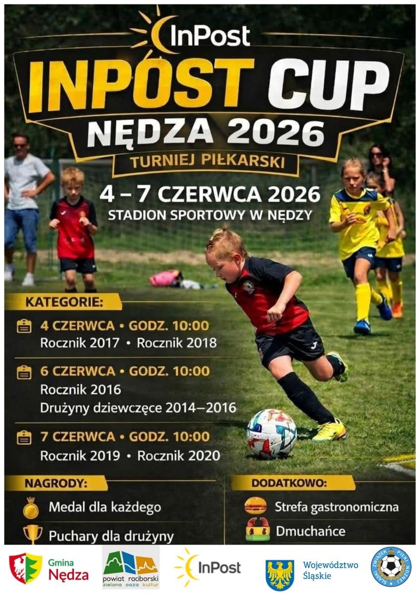 Zdjęcie w galerii na portalu naszraciborz.pl: InPost Cup Nędza 2026: cztery dni piłkarskich emocji dla najmłodszych wiadomości z regionu