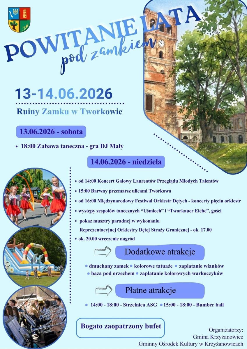 Zdjęcie w galerii na portalu naszraciborz.pl: Powitanie Lata pod zamkiem w Tworkowie. Wyjątkowy weekend pełen muzyki i atrakcji wiadomości z regionu