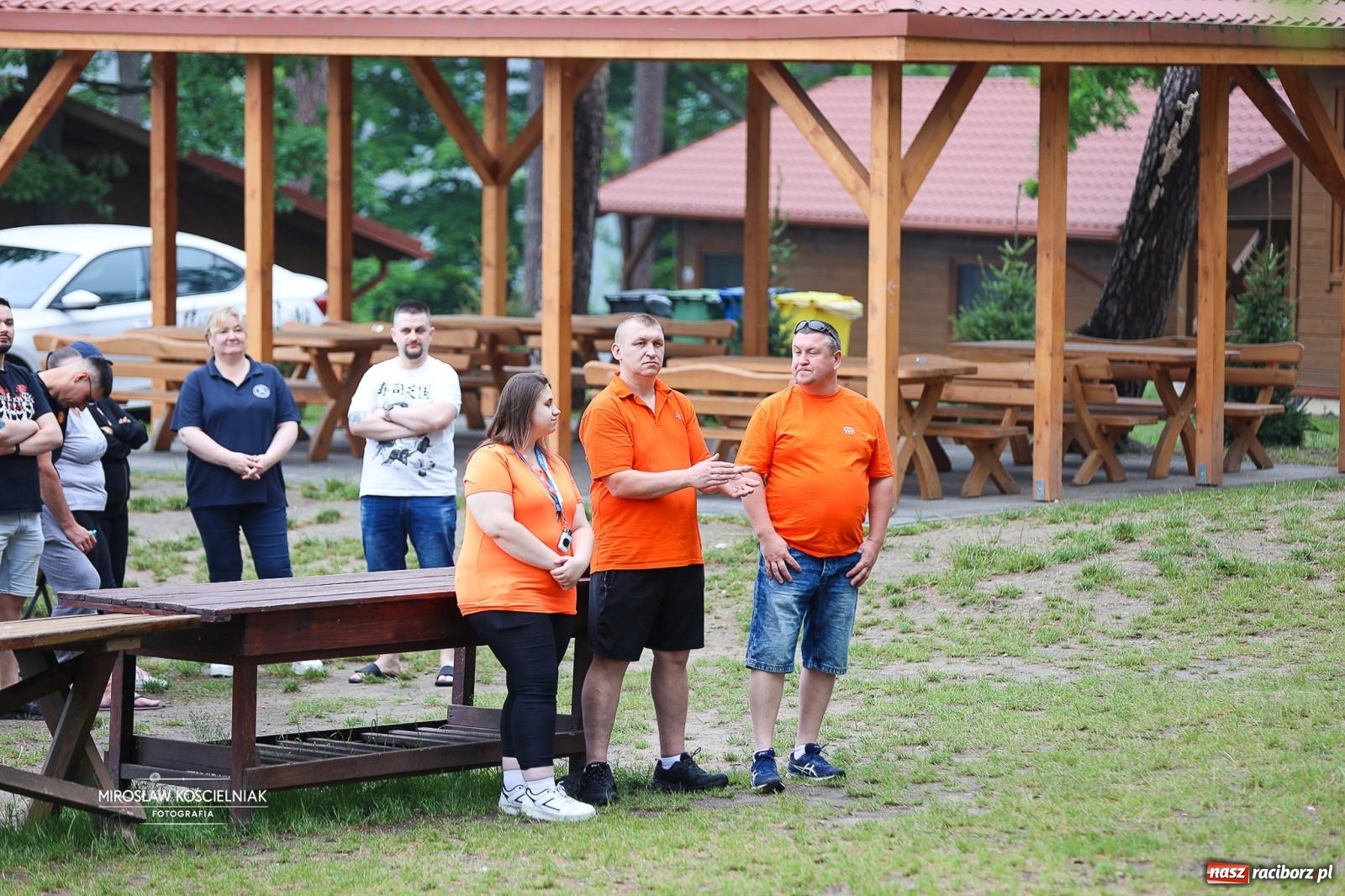 Zdjęcie w galerii na portalu naszraciborz.pl: 27. Spartakiada Sportowa Przemysłu Spożywczego NSZZ Solidarność. Na starcie ekipa z Mieszka wiadomości z regionu