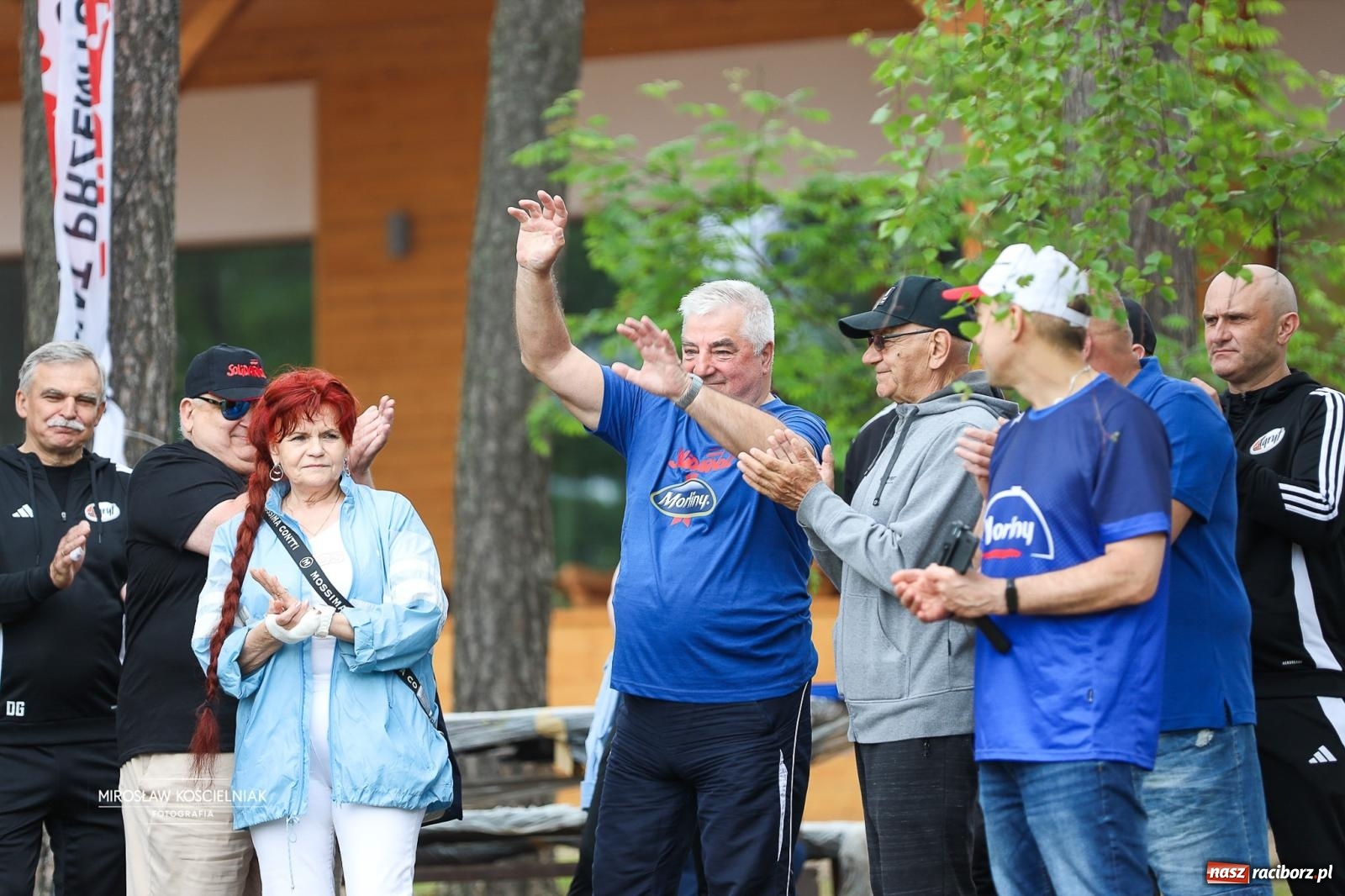 Zdjęcie w galerii na portalu naszraciborz.pl: 27. Spartakiada Sportowa Przemysłu Spożywczego NSZZ Solidarność. Na starcie ekipa z Mieszka wiadomości z regionu