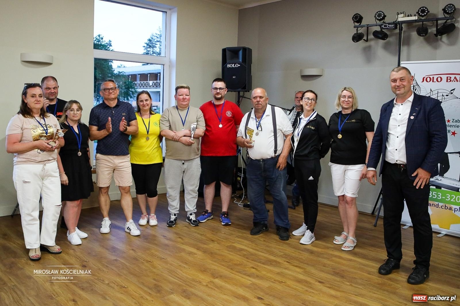 Zdjęcie w galerii na portalu naszraciborz.pl: 27. Spartakiada Sportowa Przemysłu Spożywczego NSZZ Solidarność. Na starcie ekipa z Mieszka wiadomości z regionu