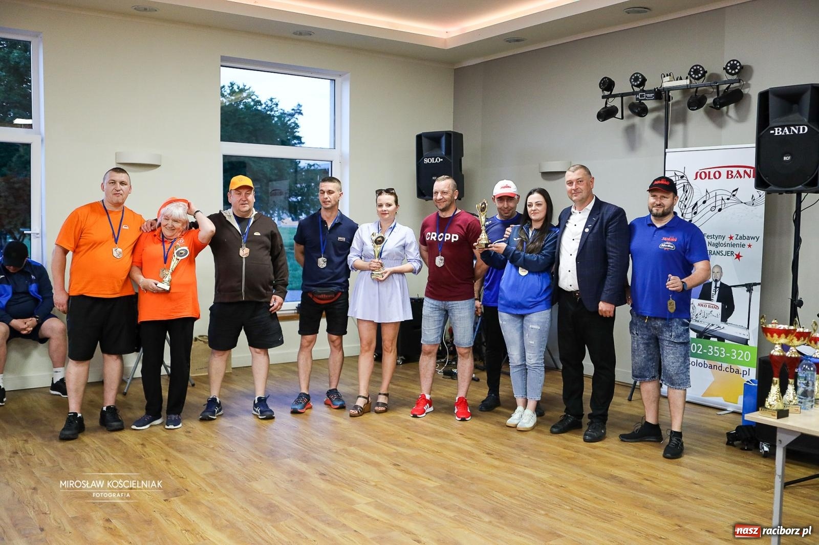 Zdjęcie w galerii na portalu naszraciborz.pl: 27. Spartakiada Sportowa Przemysłu Spożywczego NSZZ Solidarność. Na starcie ekipa z Mieszka wiadomości z regionu