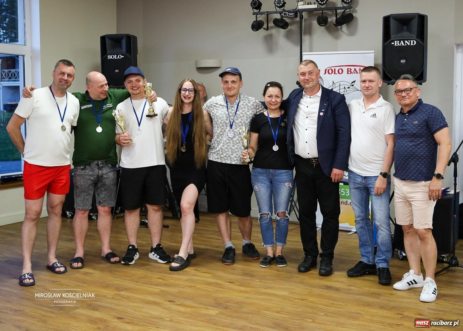 Zdjęcie w galerii na portalu naszraciborz.pl: 27. Spartakiada Sportowa Przemysłu Spożywczego NSZZ Solidarność. Na starcie ekipa z Mieszka wiadomości z regionu