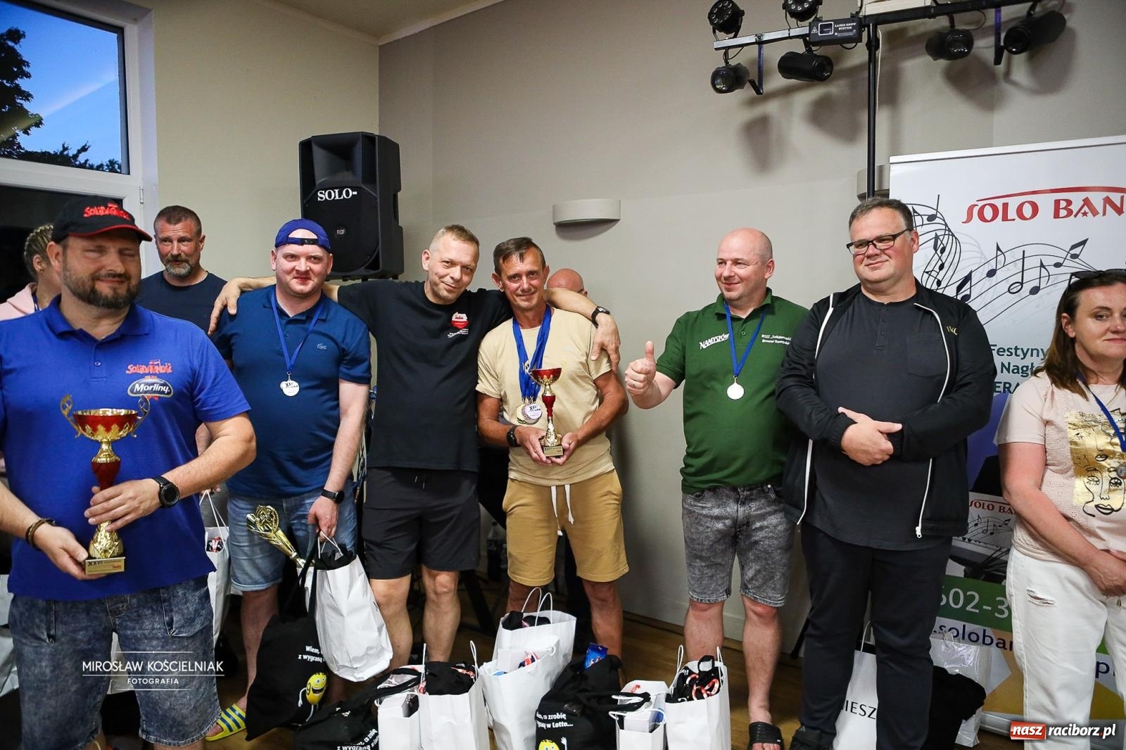 Zdjęcie w galerii na portalu naszraciborz.pl: 27. Spartakiada Sportowa Przemysłu Spożywczego NSZZ Solidarność. Na starcie ekipa z Mieszka wiadomości z regionu