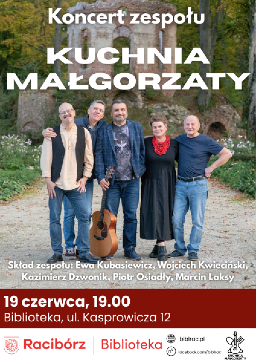 Zdjęcie w galerii na portalu naszraciborz.pl: Zespół Kuchnia Małgorzaty zagra w raciborskiej bibliotece wiadomości z regionu