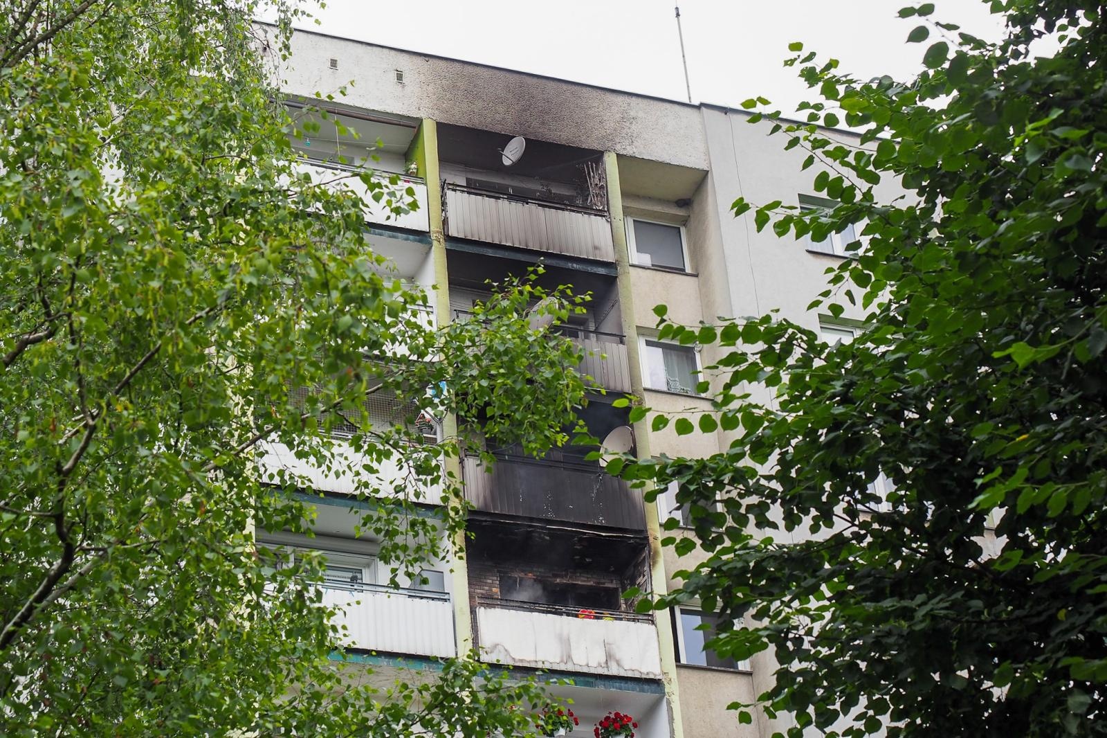 Zdjęcie w galerii na portalu naszraciborz.pl: Pożar mieszkania przy ul. Katowickiej w Raciborzu [FOTO i WIDEO] wiadomości z regionu
