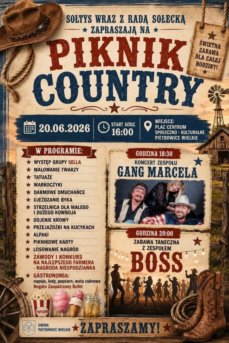 Zdjęcie w galerii na portalu naszraciborz.pl: Piknik Country w Pietrowicach Wielkich: zaproszenie na rodzinną zabawę wiadomości z regionu