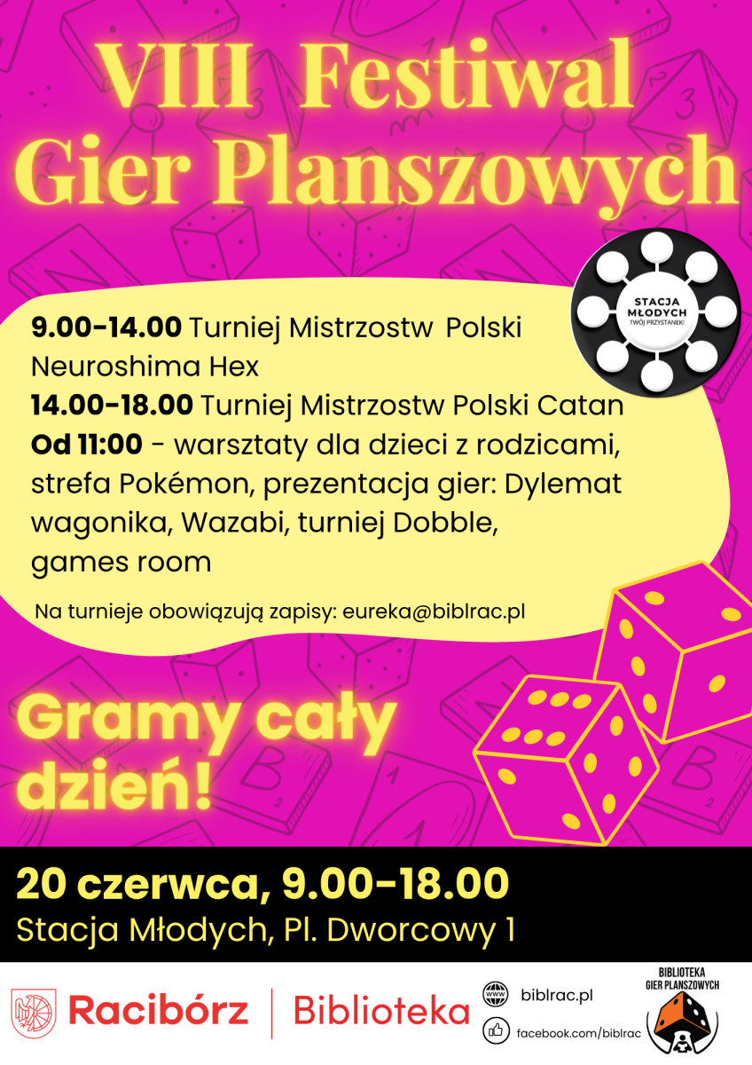 Zdjęcie w galerii na portalu naszraciborz.pl: Planszówkowe święto w Raciborzu! Już jutro VIII Festiwal Gier Planszowych na Stacji Młodych wiadomości z regionu
