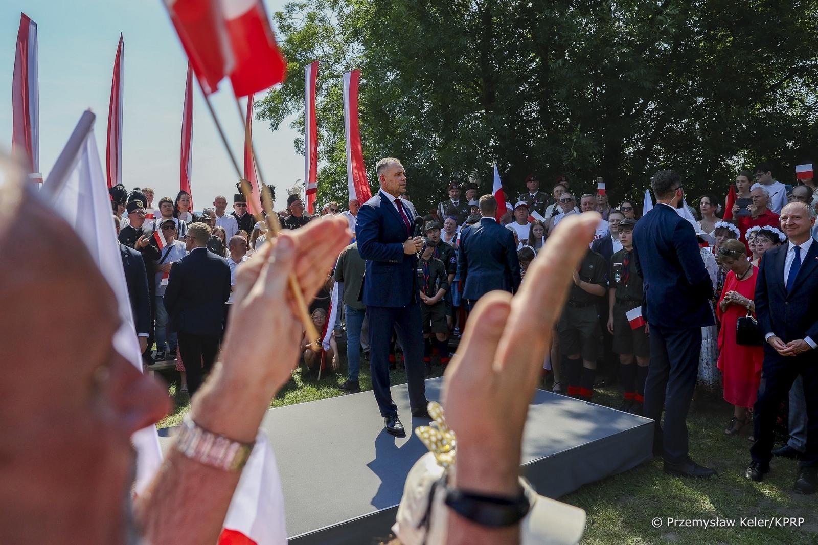 Zdjęcie w galerii na portalu naszraciborz.pl: Narodowy Dzień Powstań Śląskich. Prezydent Karol Nawrocki w gm. Lubomia wiadomości z regionu