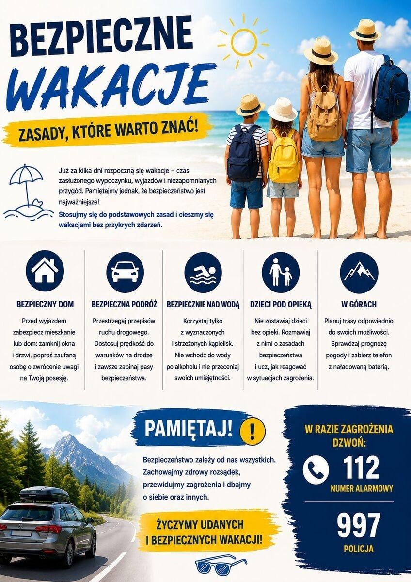 Zdjęcie w galerii na portalu naszraciborz.pl: Wakacje bez ryzyka. Jak zadbać o bezpieczeństwo podczas letniego wypoczynku wiadomości z regionu
