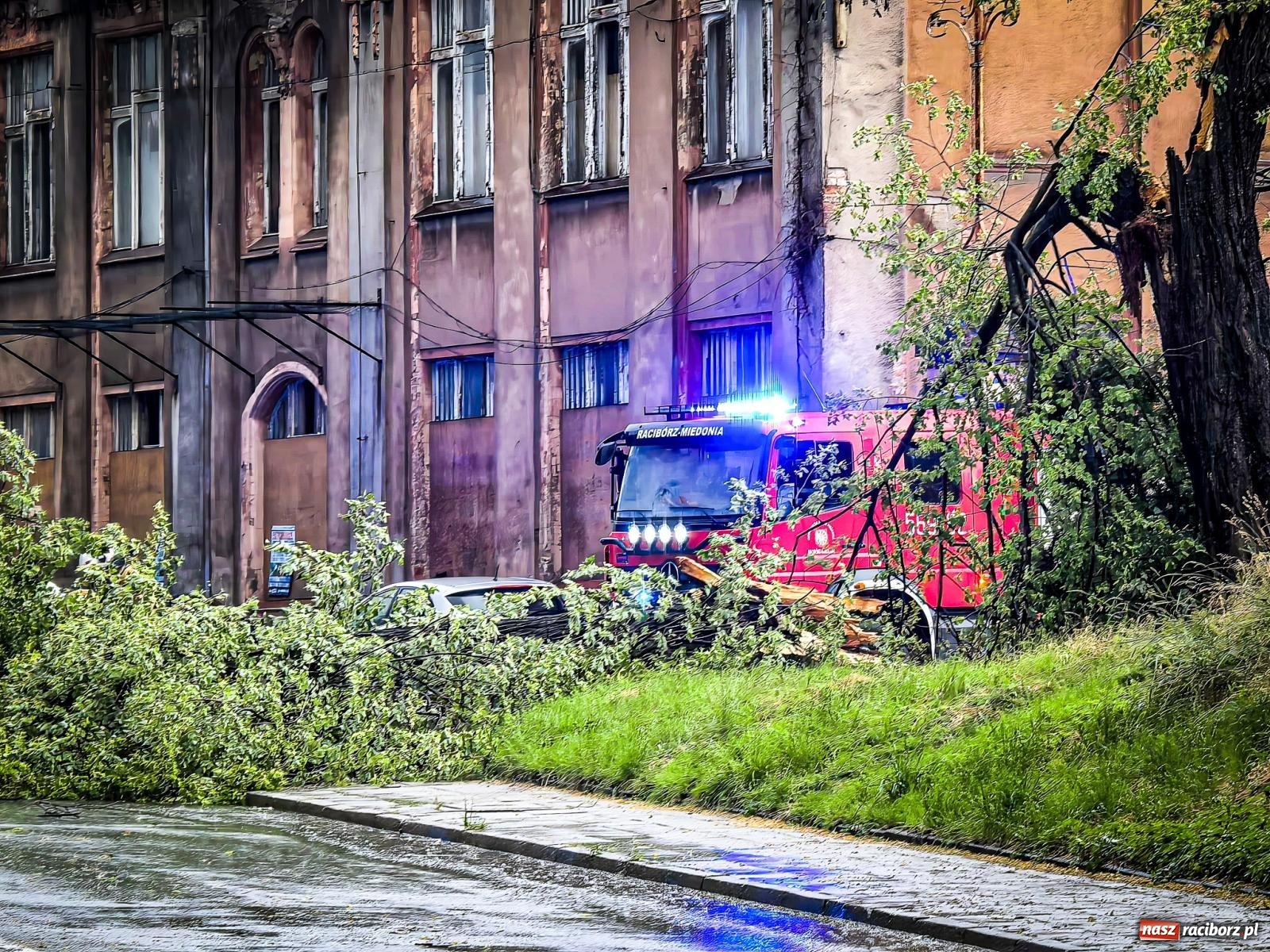 Zdjęcie w galerii na portalu naszraciborz.pl: Nawałnica nad powiatem raciborskim. Strażacy interweniowali już 20 razy wiadomości z regionu