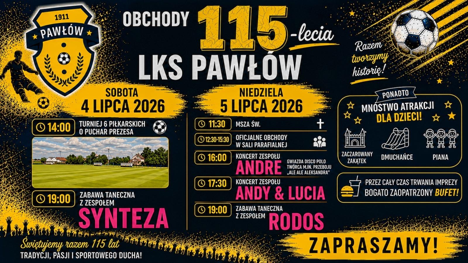 Zdjęcie w galerii na portalu naszraciborz.pl: Wielkie świętowanie w Pawłowie: LKS obchodzi 115-lecie istnienia wiadomości z regionu