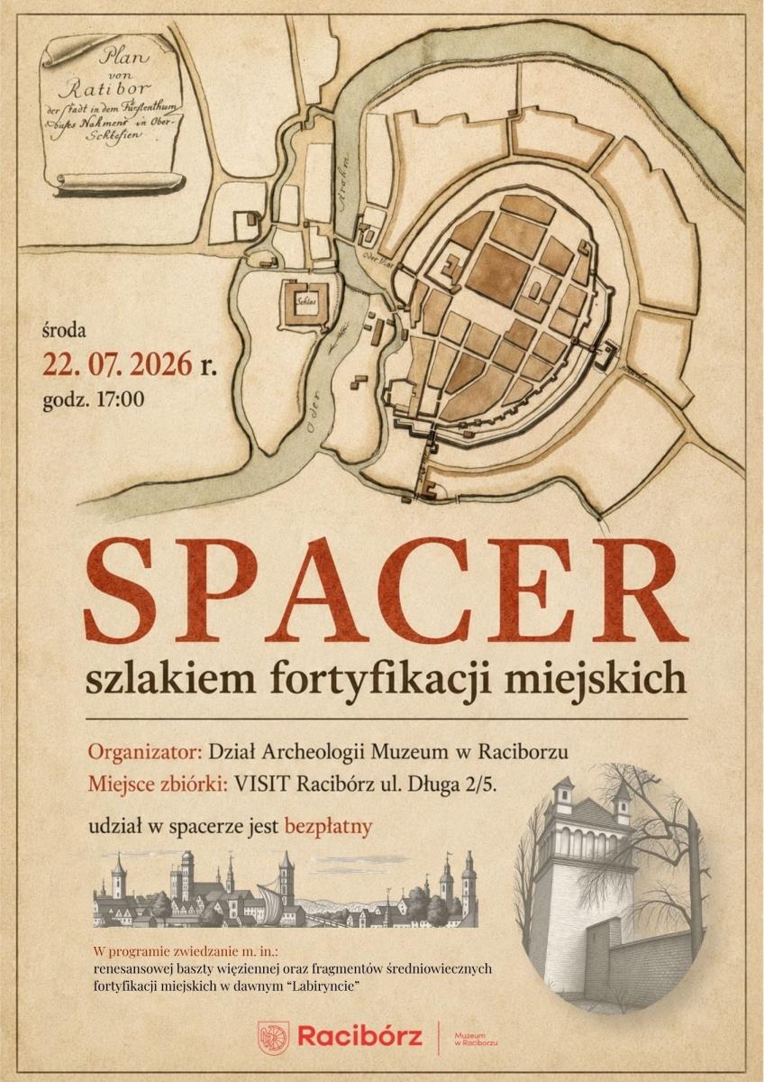Zdjęcie w galerii na portalu naszraciborz.pl: Letni spacer śladami dawnych murów obronnych Raciborza. Muzeum zaprasza na wyjątkowe zwiedzanie wiadomości z regionu