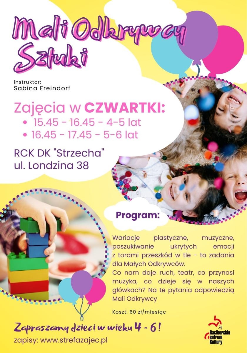 Zdjęcie w galerii na portalu naszraciborz.pl: Raciborskie Centrum Kultury rozpoczyna zapisy na zajęcia artystyczne. Oferta na sezon 2026/2027 wiadomości z regionu