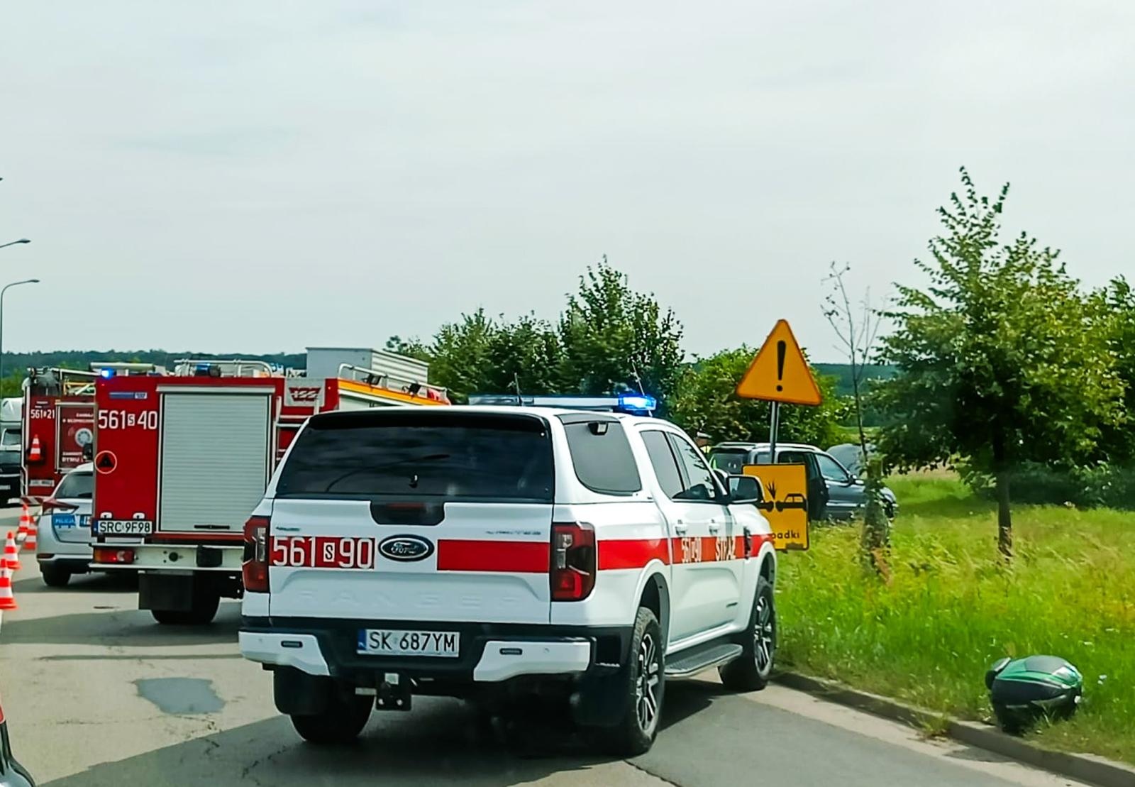 Zdjęcie w galerii na portalu naszraciborz.pl: Zderzenie motocyklisty z Suzuki i dwa nietypowe zgłoszenia. Strażacy interweniowali w Raciborzu wiadomości z regionu
