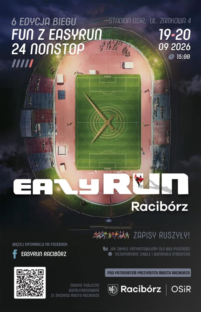 Zdjęcie w galerii na portalu naszraciborz.pl: Fun z EasyRun 24 NONSTOP – trwają zapisy na 24-godzinny maraton w Raciborzu wiadomości z regionu