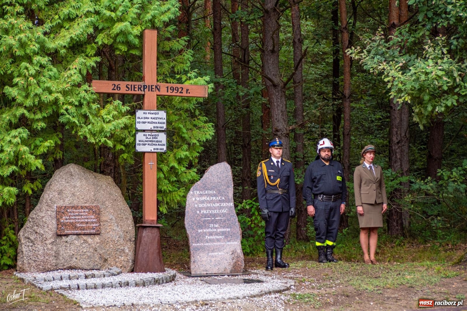 Zdjęcie w galerii na portalu naszraciborz.pl: 34. rocznica pożaru lasów. Hołd dla strażaków, którzy zginęli w walce z żywiołem wiadomości z regionu