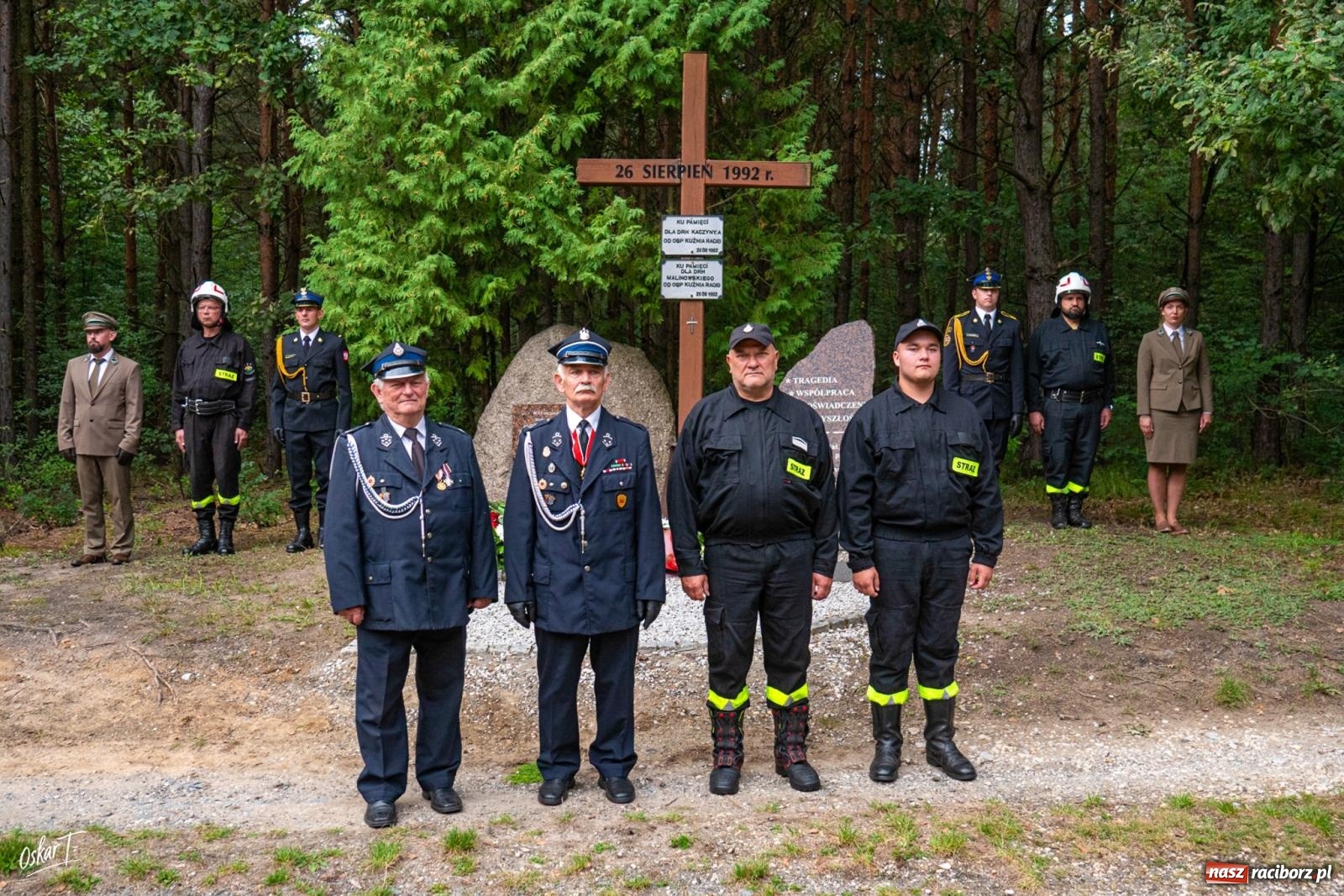 Zdjęcie w galerii na portalu naszraciborz.pl: 34. rocznica pożaru lasów. Hołd dla strażaków, którzy zginęli w walce z żywiołem wiadomości z regionu