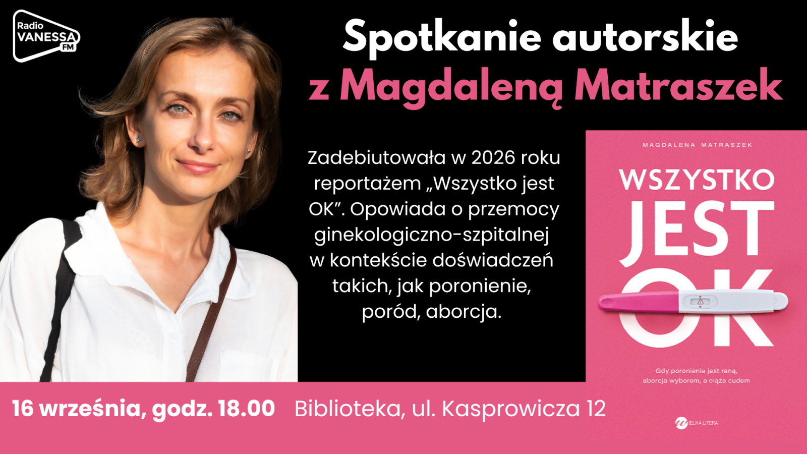 Zdjęcie w galerii na portalu naszraciborz.pl: Wszystko jest OK – ale czy na pewno? Biblioteka zaprasza na spotkanie z Magdaleną Matraszek wiadomości z regionu