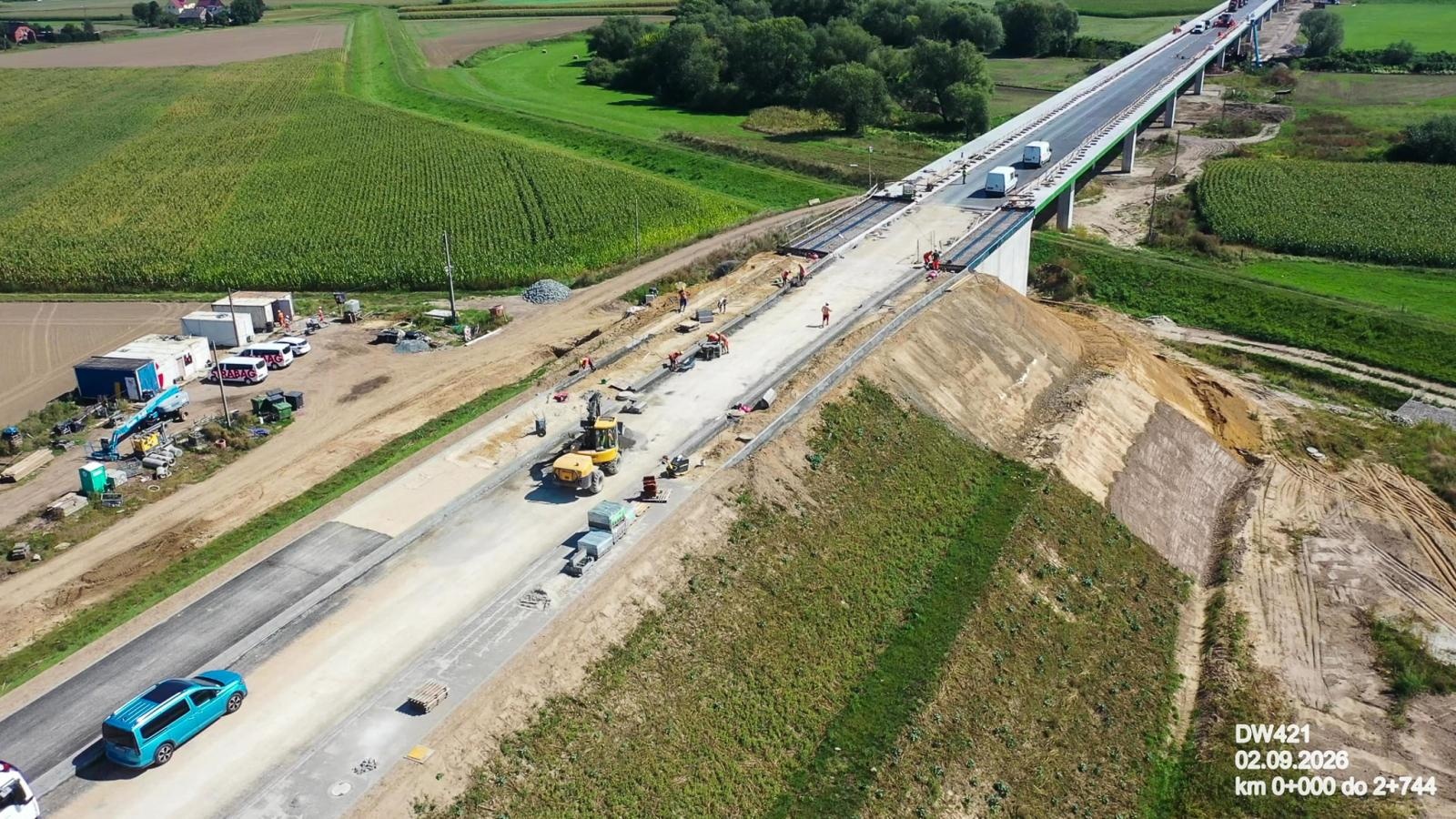 Zdjęcie w galerii na portalu naszraciborz.pl: Budowa mostu Łubowice–Ciechowice - najnowsze zdjęcia przeprawy wiadomości z regionu