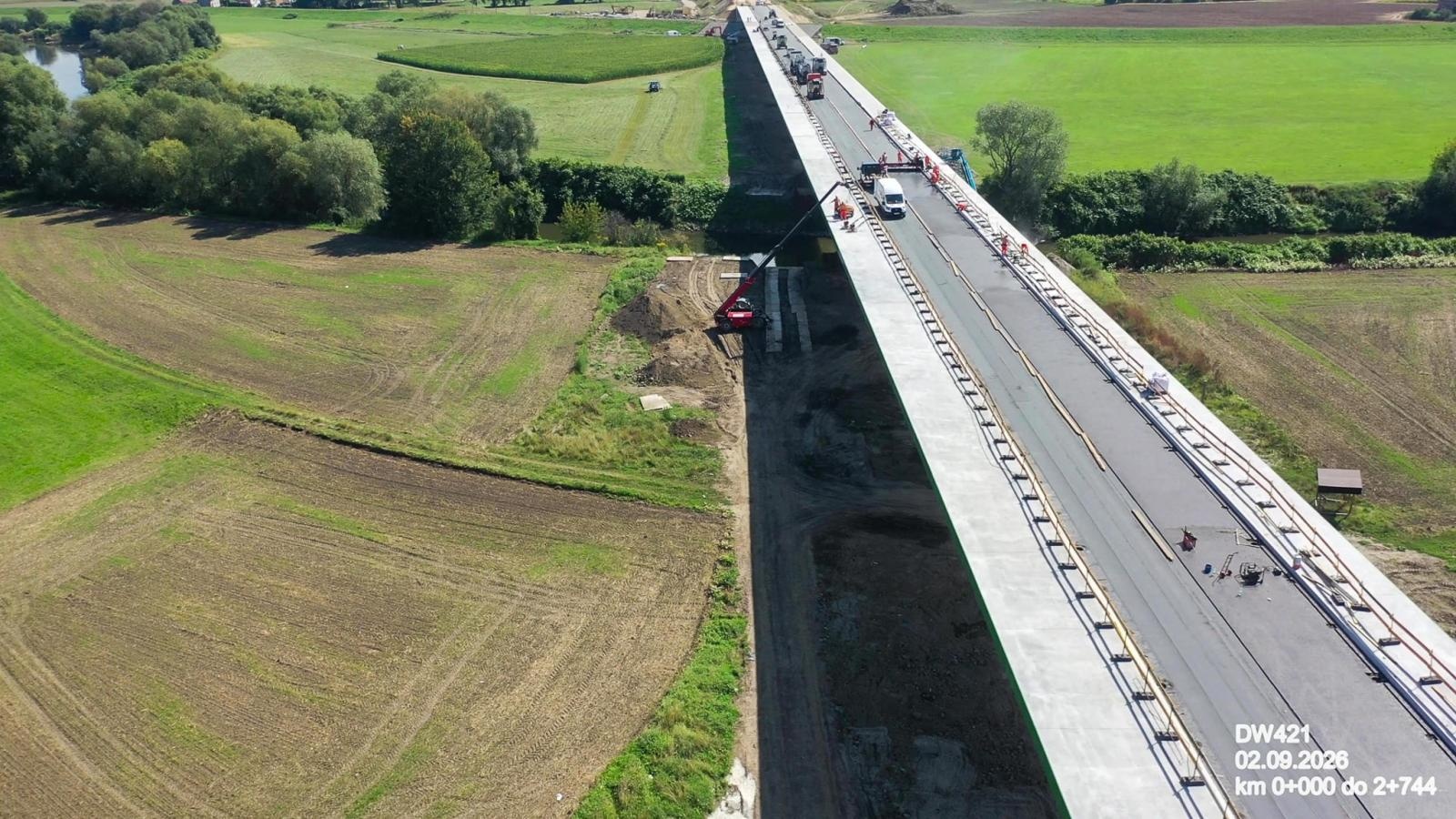 Zdjęcie w galerii na portalu naszraciborz.pl: Budowa mostu Łubowice–Ciechowice - najnowsze zdjęcia przeprawy wiadomości z regionu