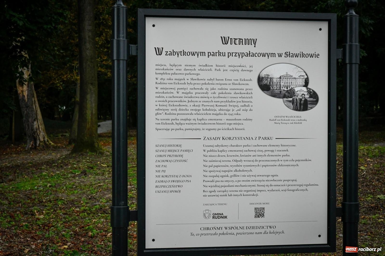 Zdjęcie w galerii na portalu naszraciborz.pl: Sławików: park przy pałacu Eickstedtów odzyskuje dawny blask [FOTO i WIDEO] wiadomości z regionu