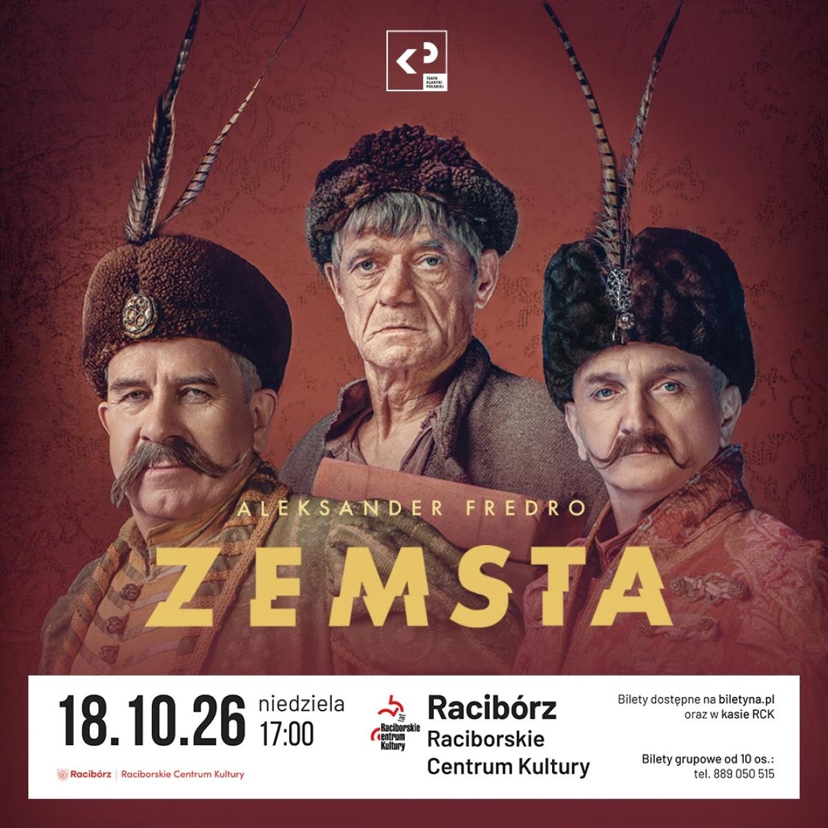 Zdjęcie w galerii na portalu naszraciborz.pl: ZEMSTA Aleksandra Fredry w Raciborzu [ZAPOWIEDŹ] wiadomości z regionu