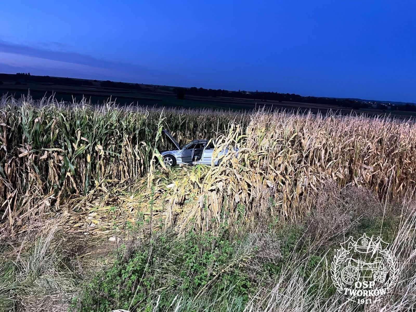 Zdjęcie w galerii na portalu naszraciborz.pl: Sześć interwencji straży pożarnej w powiecie raciborskim. Dachowanie, kolizje i wyciek benzyny wiadomości z regionu