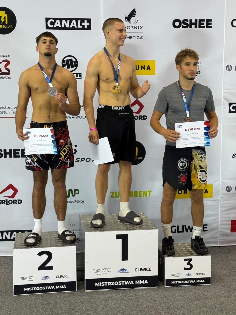 Zdjęcie w galerii na portalu naszraciborz.pl: Łamator Racibórz z medalem Mistrzostw MMA. Olivier Posmyk wicemistrzem Polski wiadomości z regionu