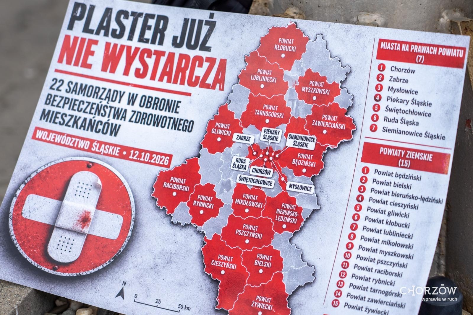 Zdjęcie w galerii na portalu naszraciborz.pl: Protest śląskich samorządowców. W tle pogarszająca się kondycja szpitali wiadomości z regionu
