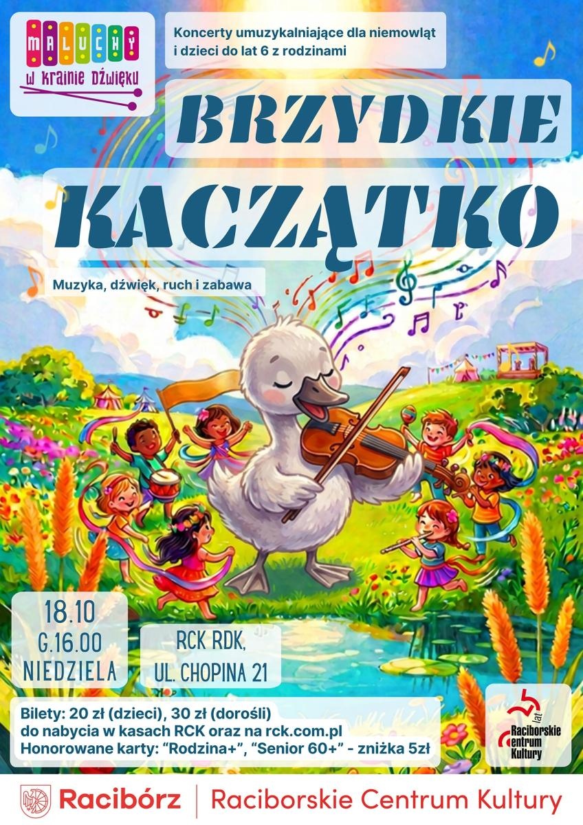 Zdjęcie w galerii na portalu naszraciborz.pl: Przez zabawę do świata muzyki. Brzydkie kaczątko zainauguruje nowy sezon Maluchów w krainie dźwięku w RCK! wiadomości z regionu