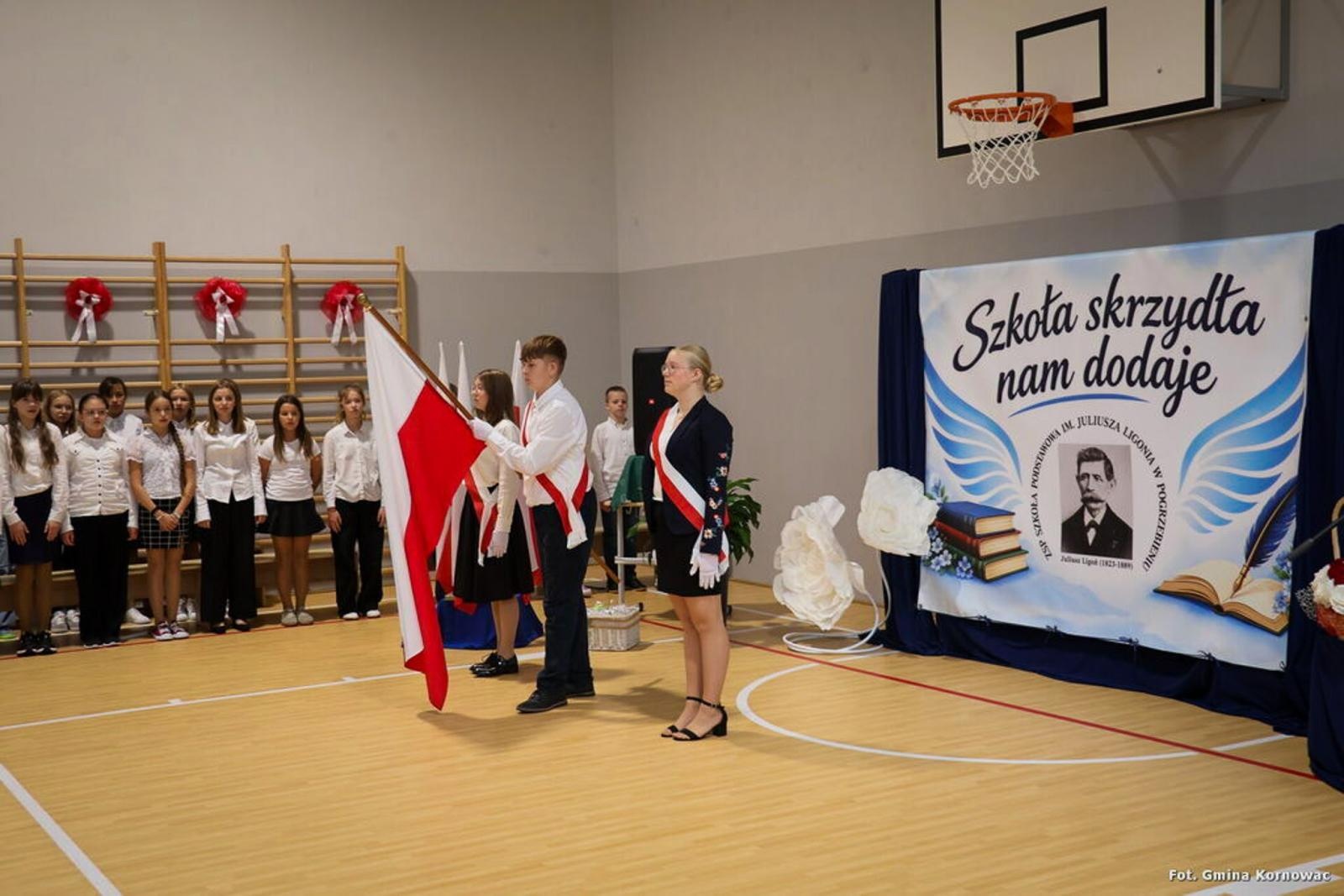 Zdjęcie w galerii na portalu naszraciborz.pl: Szkoła w Pogrzebieniu po generalnym remoncie. Otwarto także Zieloną Pracownię wiadomości z regionu