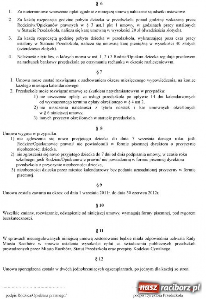 Zdjęcie w galerii na portalu naszraciborz.pl: Masz przedszkolaka? Sprawdź umowę wiadomości z regionu