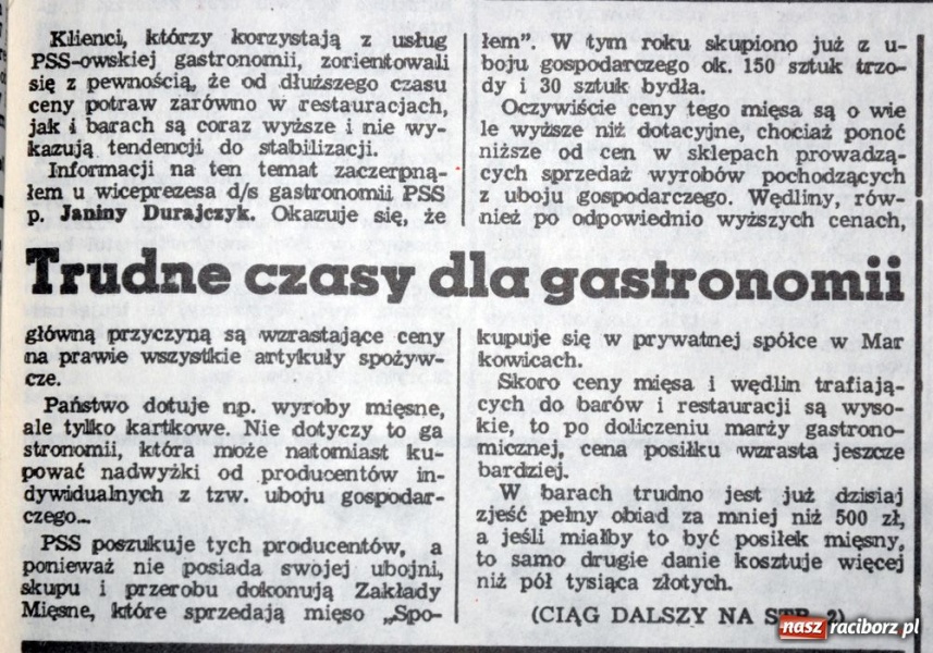 Zdjęcie w galerii na portalu naszraciborz.pl: Problemy raciborskiej gastronomii wiadomości z regionu