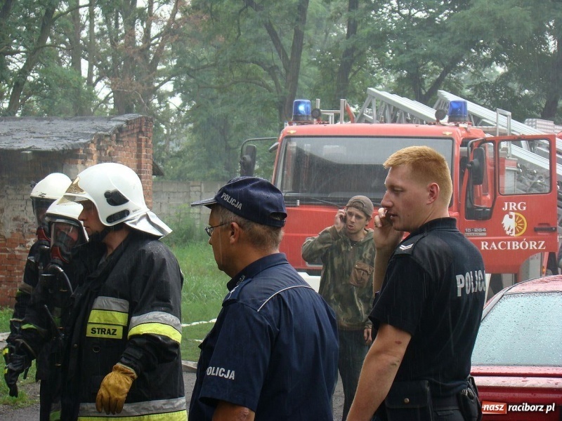 Zdjęcie w galerii na portalu naszraciborz.pl: Pożar w budynku przy Kolejowej wiadomości z regionu