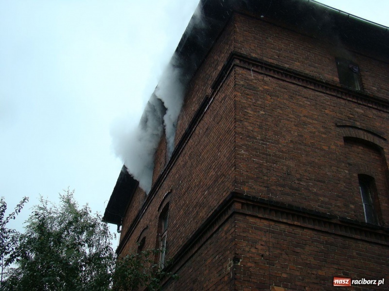 Zdjęcie w galerii na portalu naszraciborz.pl: Pożar w budynku przy Kolejowej wiadomości z regionu
