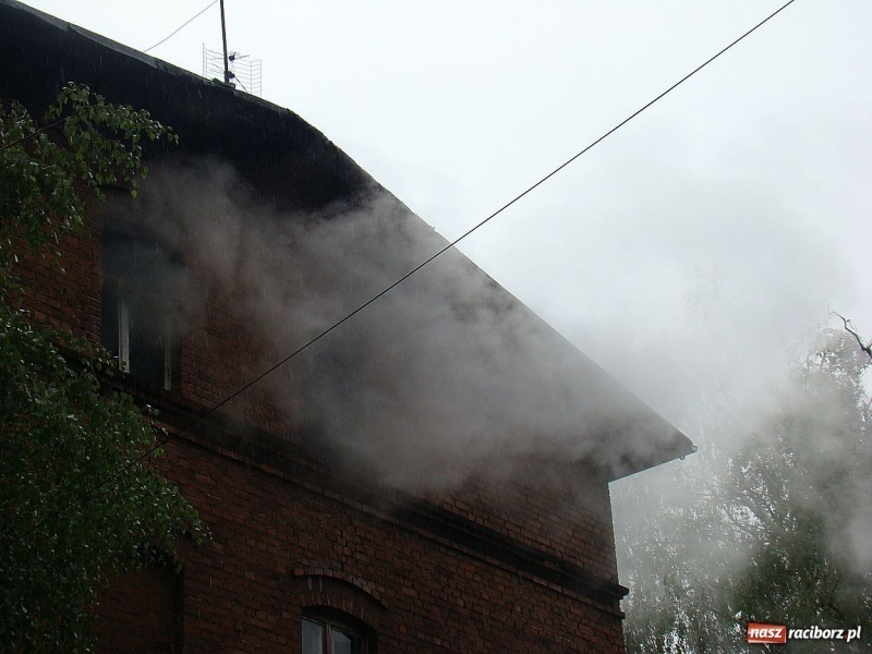 Zdjęcie w galerii na portalu naszraciborz.pl: Pożar w budynku przy Kolejowej wiadomości z regionu