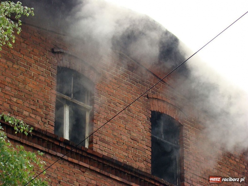 Zdjęcie w galerii na portalu naszraciborz.pl: Pożar w budynku przy Kolejowej wiadomości z regionu