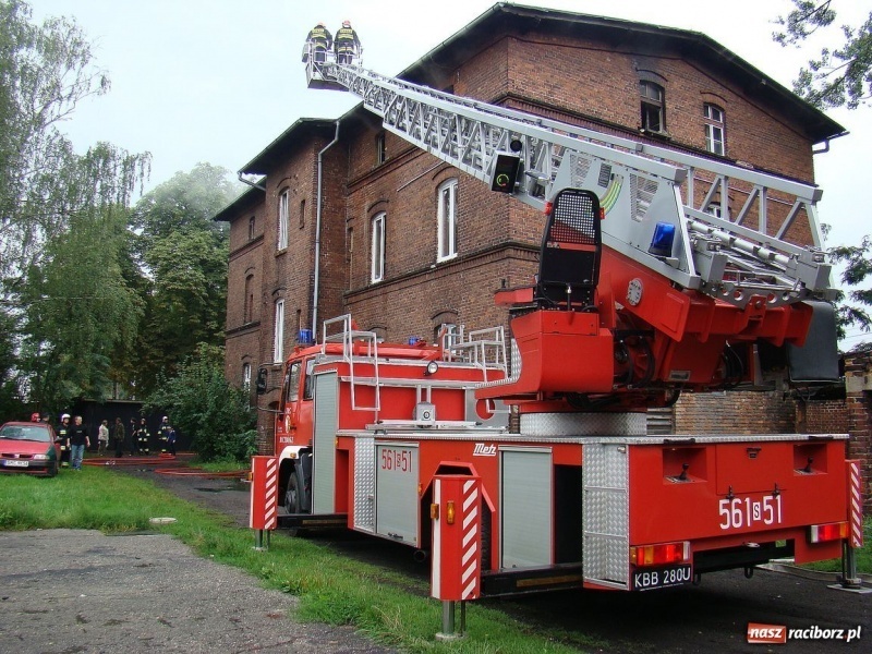 Zdjęcie w galerii na portalu naszraciborz.pl: Pożar w budynku przy Kolejowej wiadomości z regionu