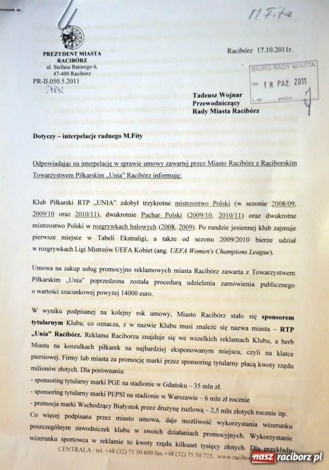 Zdjęcie w galerii na portalu naszraciborz.pl: Prezydent do radnego: PRZEPROŚ! wiadomości z regionu